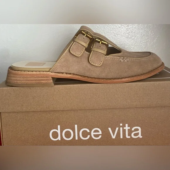 NWT-.DOLCE VITA WOMENS TAN MULES - Picture 13 of 16
